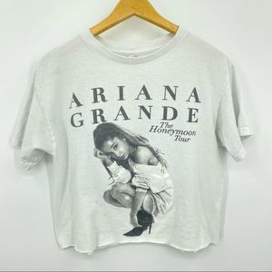 Ariana Grande Crop Top Tee Shirt Tour Tee Medium